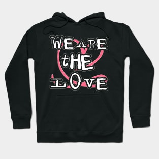 WE ARE THE LOVE: Red, Black, and White Love Hoodie